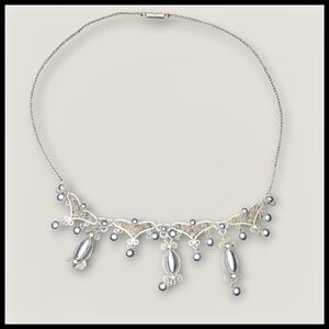 Delicate Sterling Silver Beaded Necklace